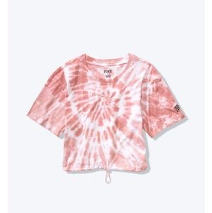 NWT-Victoria SecretDRAWSTRING BOTTOM CROPPED TEE